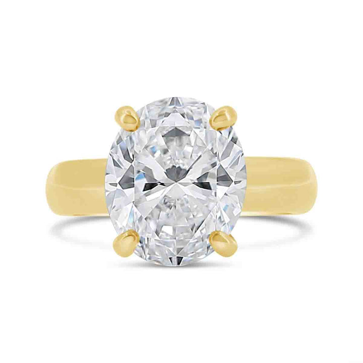 4.00mm Wide Dome Solitaire Engagement Ring - YJC7121R-OV