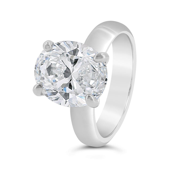 4.00mm Wide Dome Solitaire Engagement Ring - YJC7121R-OV