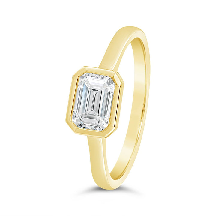 Bezel Set Lab Grown Diamond Ring - 251180RY - The Diamond Guys