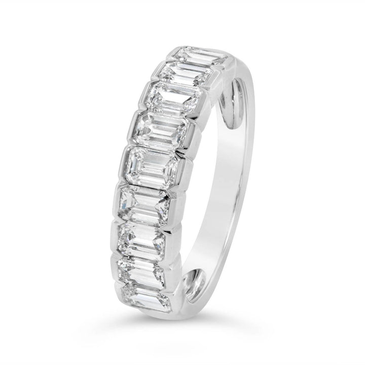 Half Way Set Semi Bezel Diamond Ring - GR16410 - The Diamond Guys