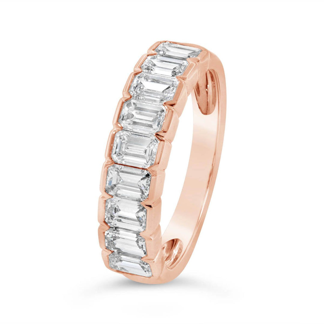 Half Way Set Semi Bezel Diamond Ring - GR16410 - The Diamond Guys