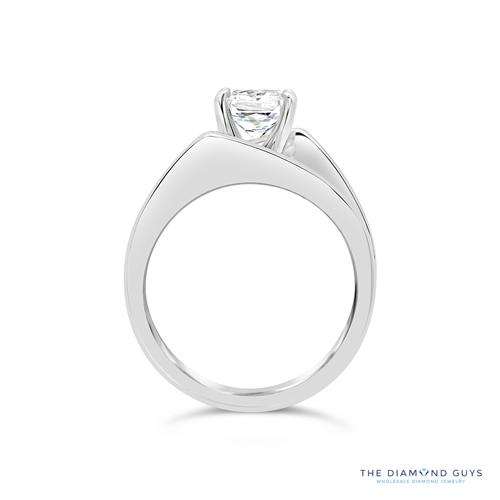Modern Asymmetrical Channel Set Ring