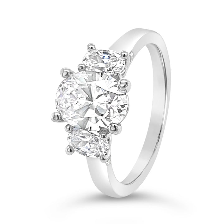 Three Stone Diamond Engagement Ring - The Diamond Guys