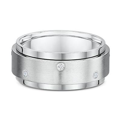 Flush Set Diamond Spinner Wedding Band - 1768