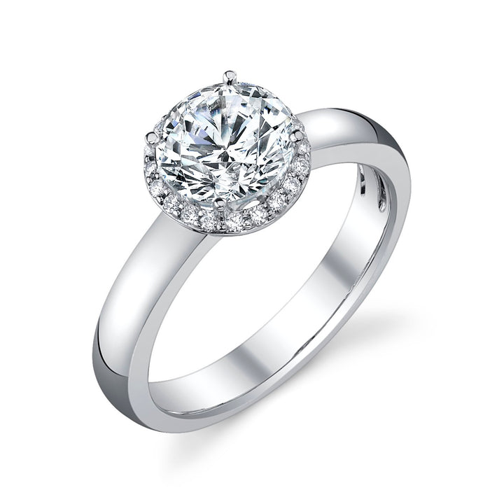 Diamond Halo Engagement Ring Setting - The Diamond Guys