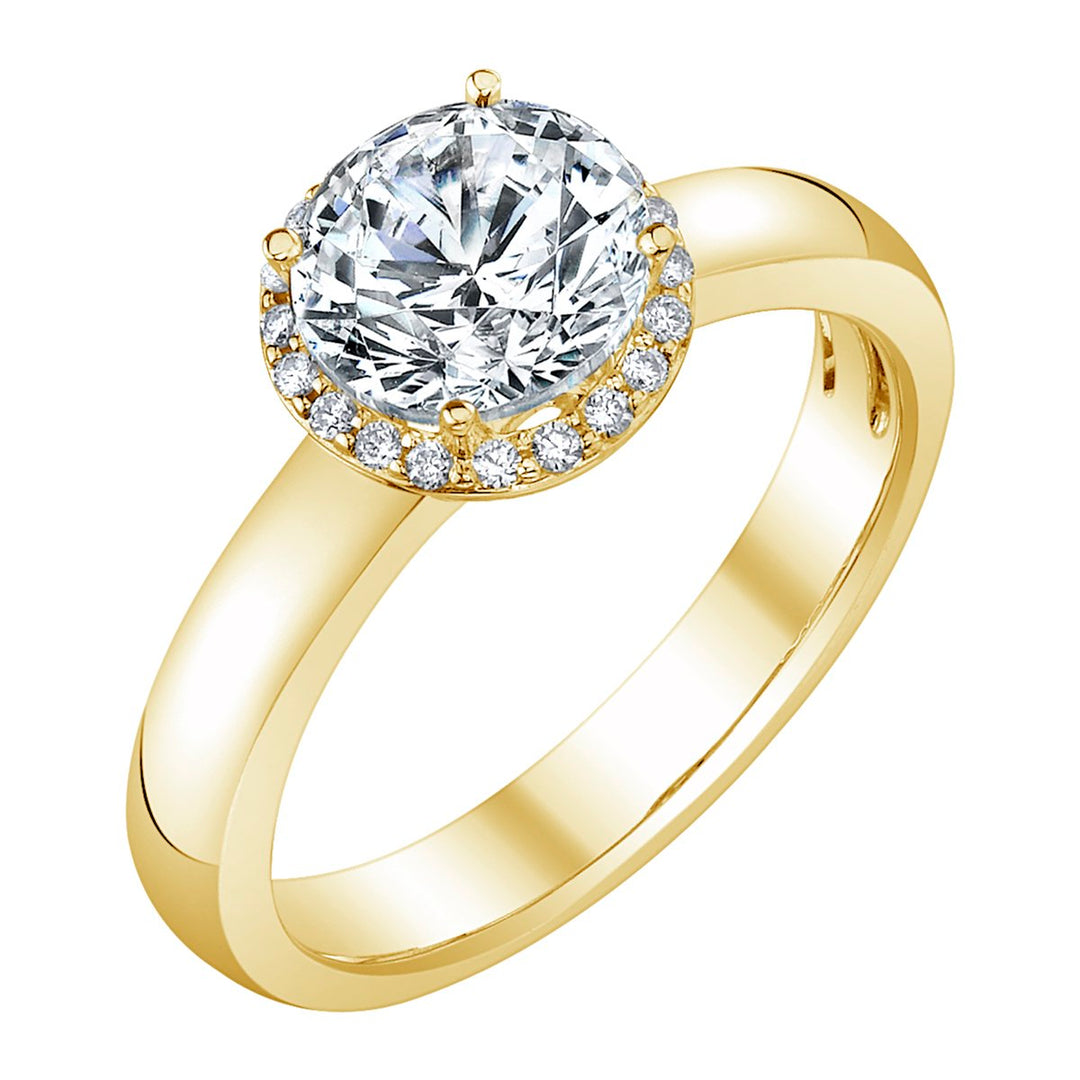 Diamond Halo Engagement Ring Setting - The Diamond Guys