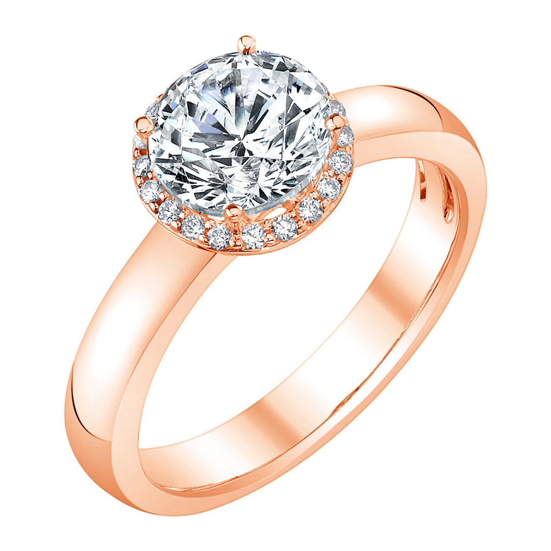 Diamond Halo Engagement Ring Setting - The Diamond Guys
