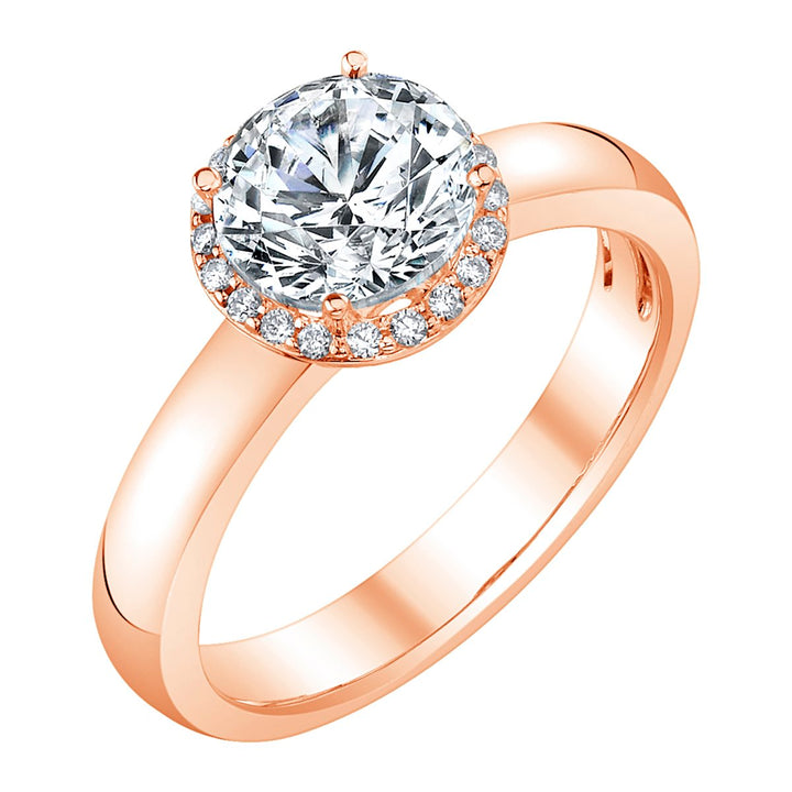 Diamond Halo Engagement Ring Setting - The Diamond Guys