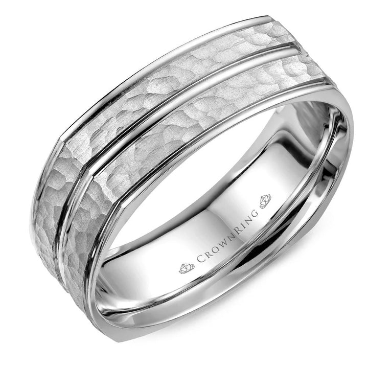 Men's Modern Gold Wedding Band  - WB-7911 - The Diamond Guys