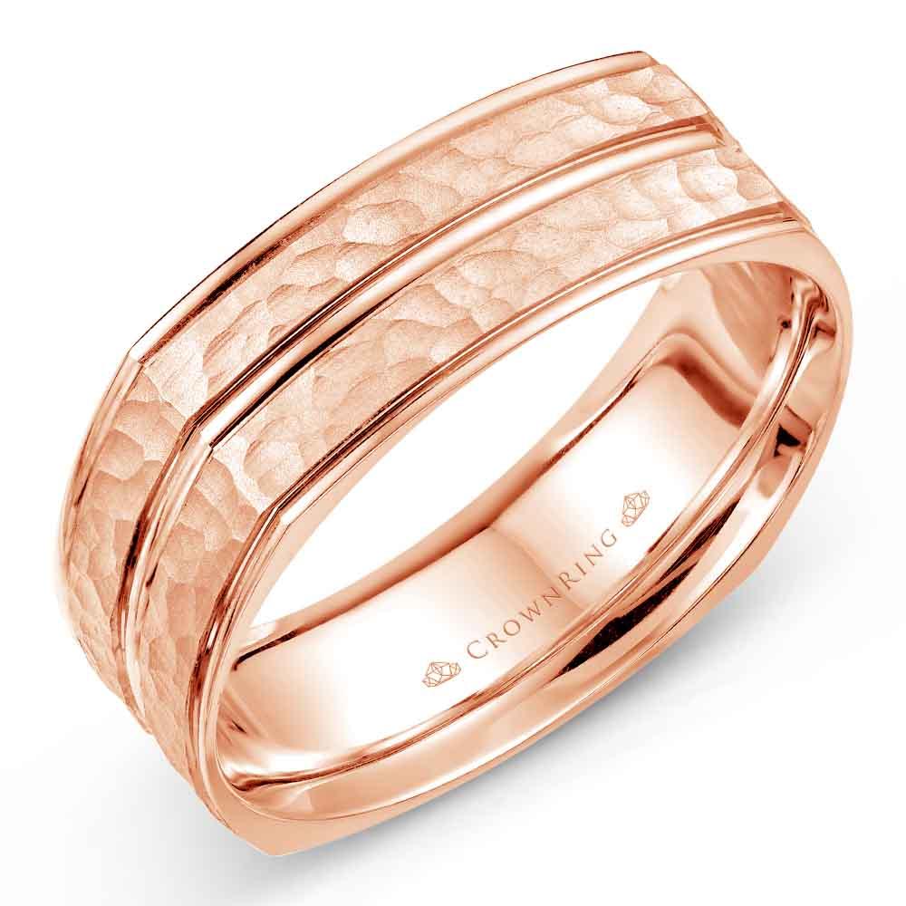 Men's Modern Gold Wedding Band  - WB-7911 - The Diamond Guys