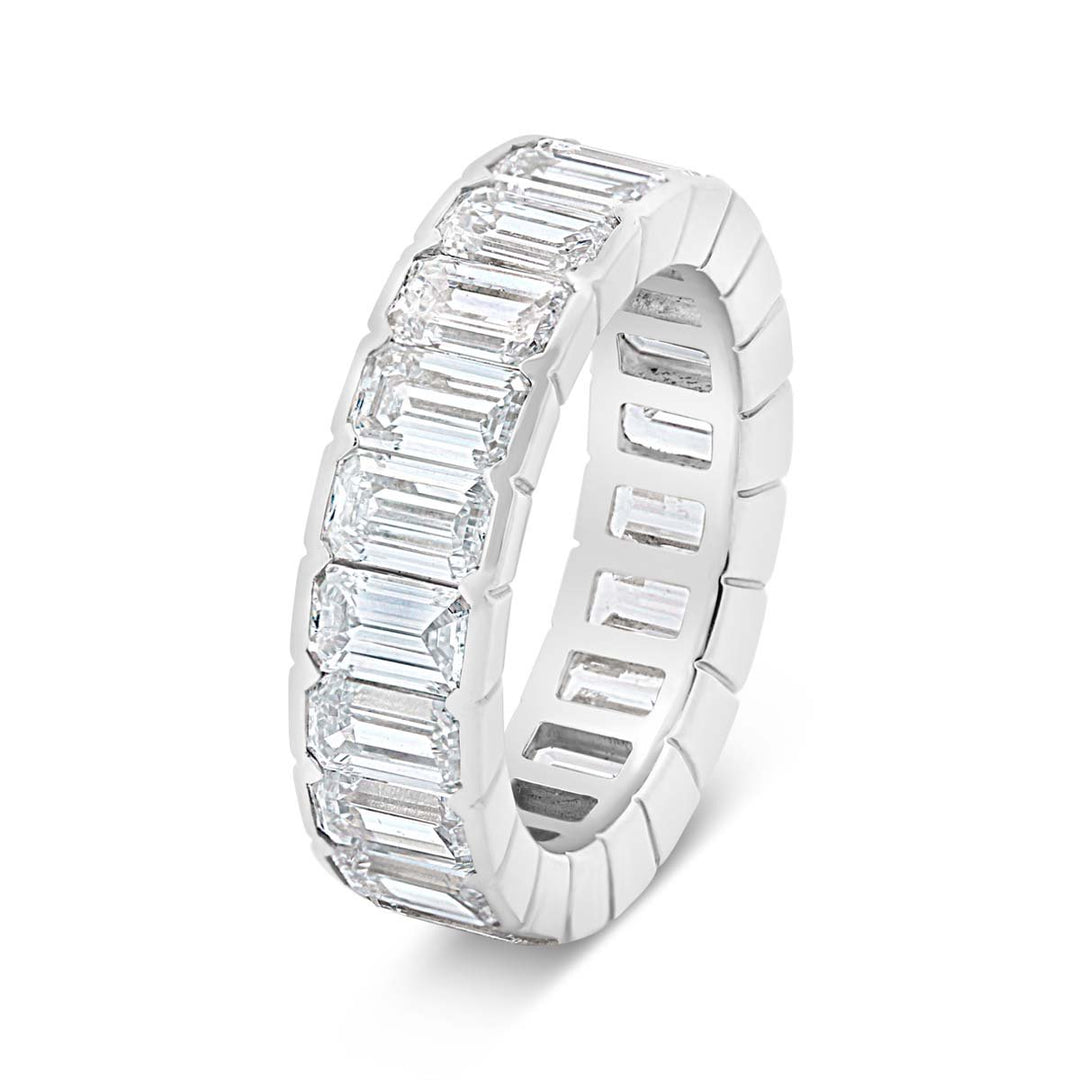 Lab. Grown Emerald Cut Diamond Eternity Band - The Diamond Guys