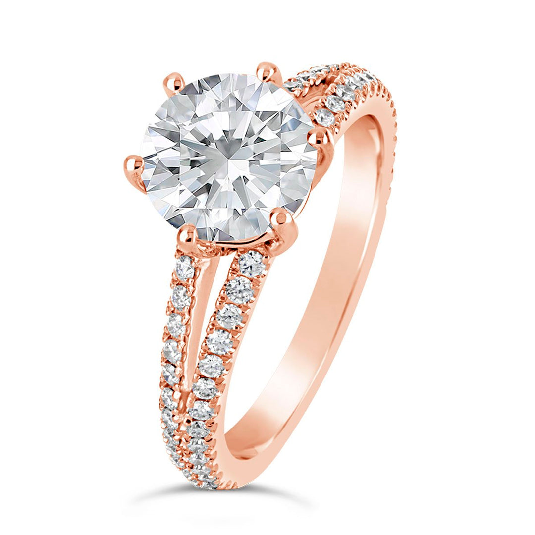 Split Shank Diamond Engagement Ring