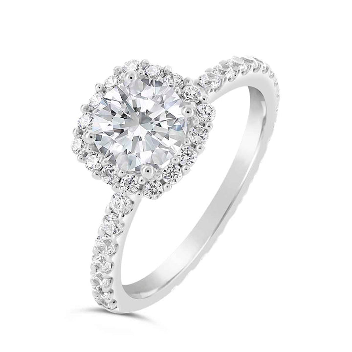 Diamond Halo Engagement Ring - The Diamond Guys