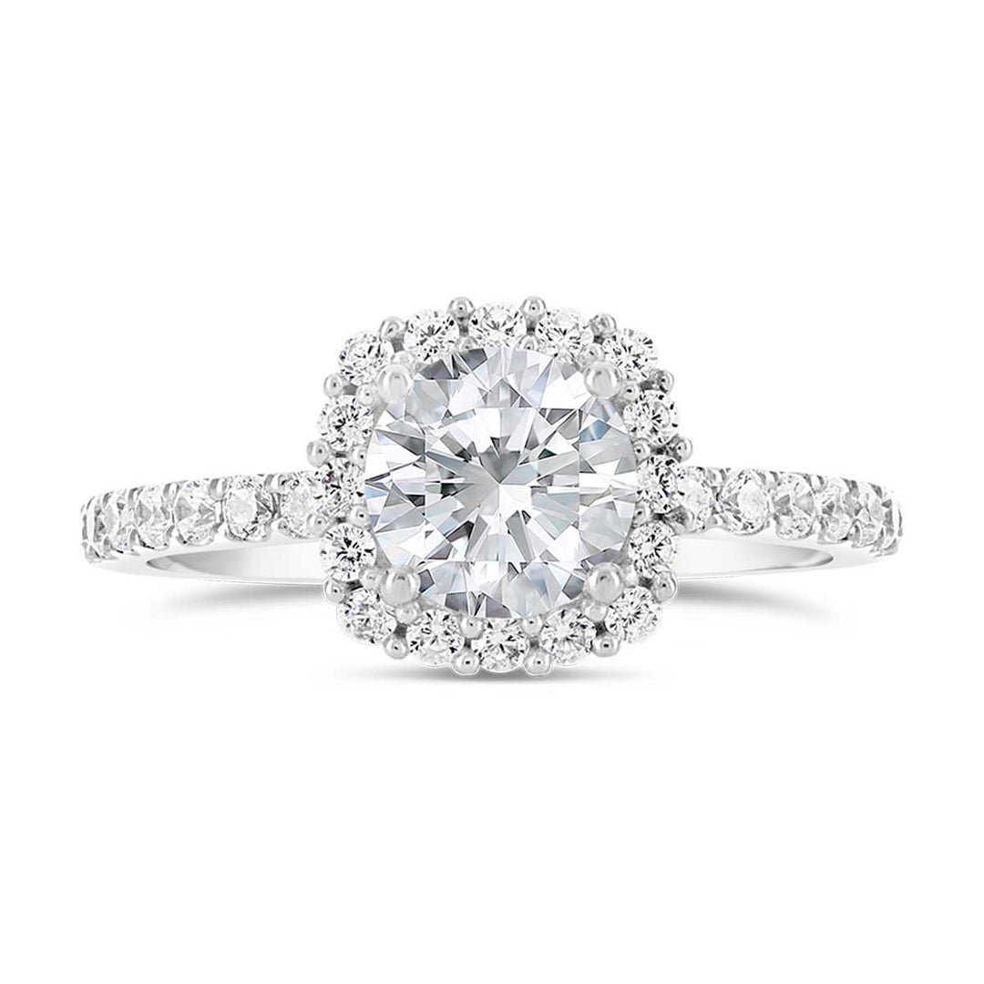 Diamond Halo Engagement Ring - The Diamond Guys
