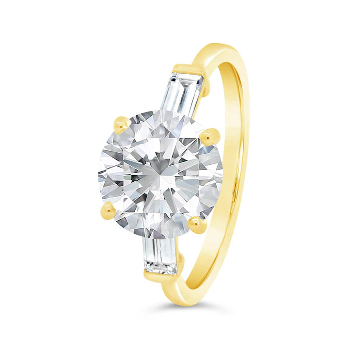 Lab Grown Diamond Three Stone Engagement Ring - 251065RY - The Diamond Guys
