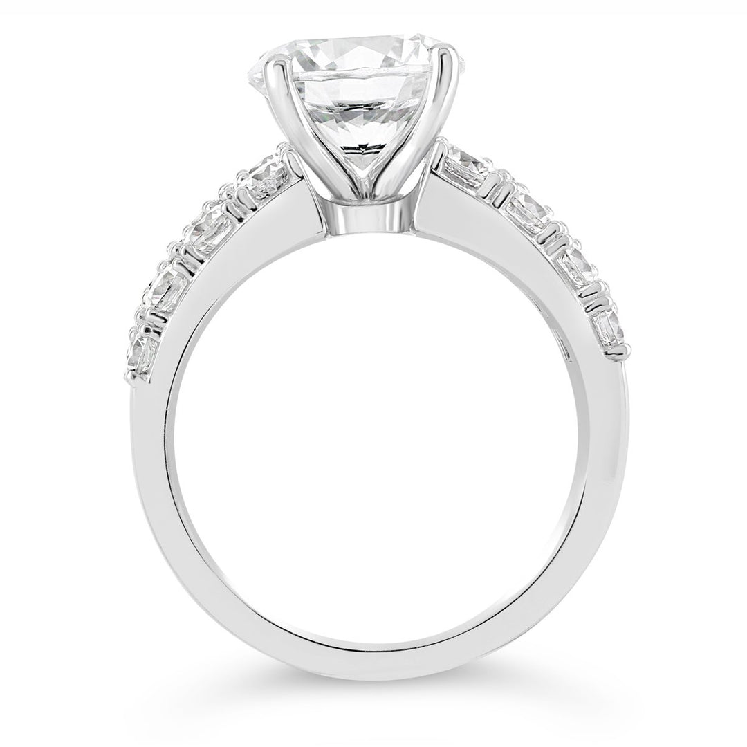 Wide Band Diamond Engagement Ring - YJA8734R