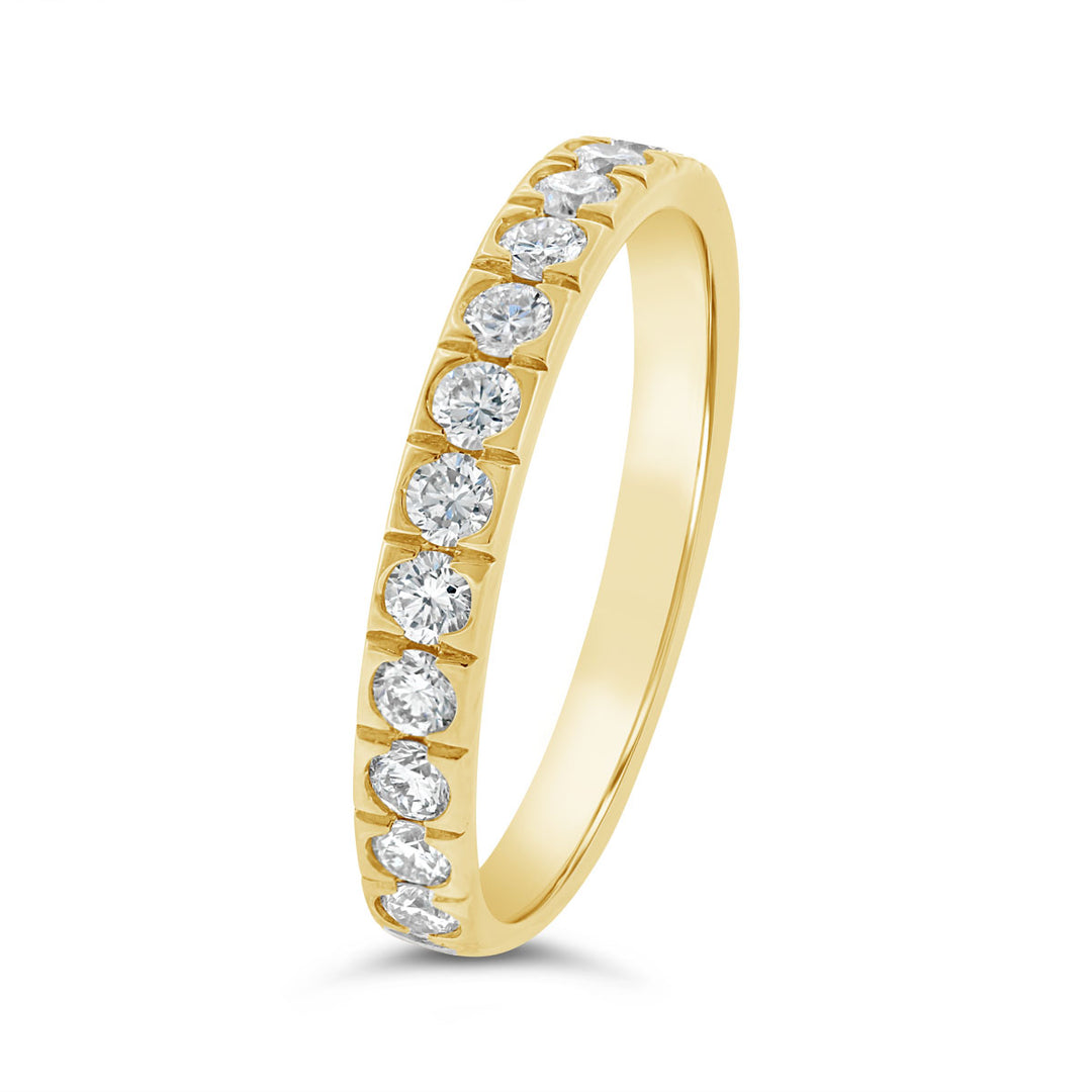Half Way Set Diamond Wedding Band