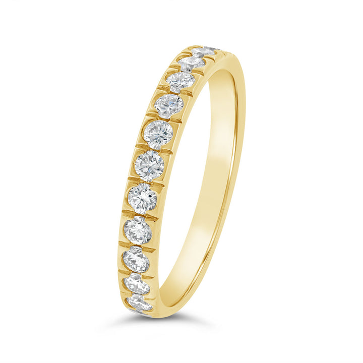 Half Way Set Diamond Wedding Band