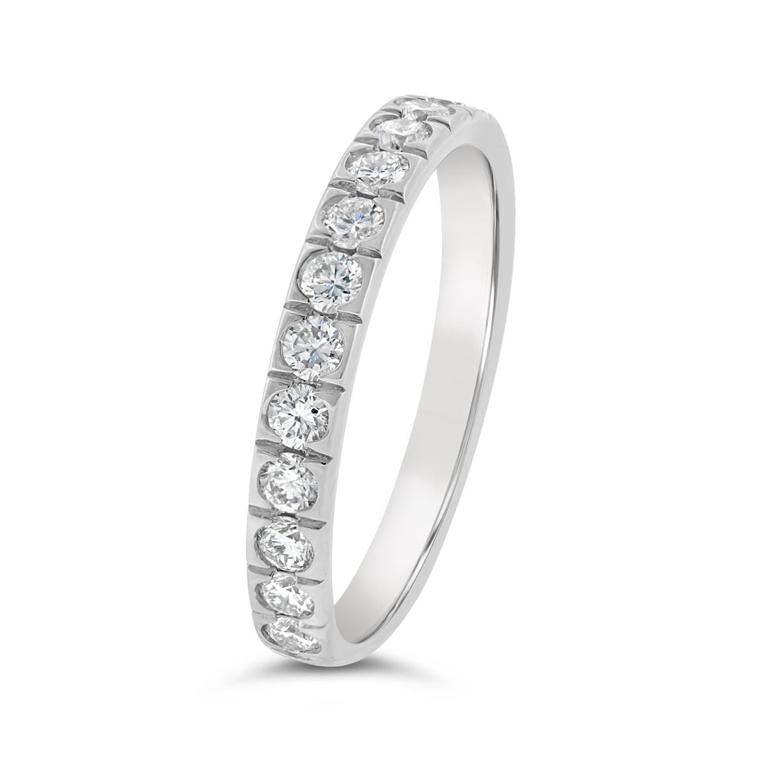 Half Way Set Diamond Wedding Band