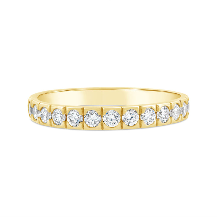Half Way Set Diamond Wedding Band