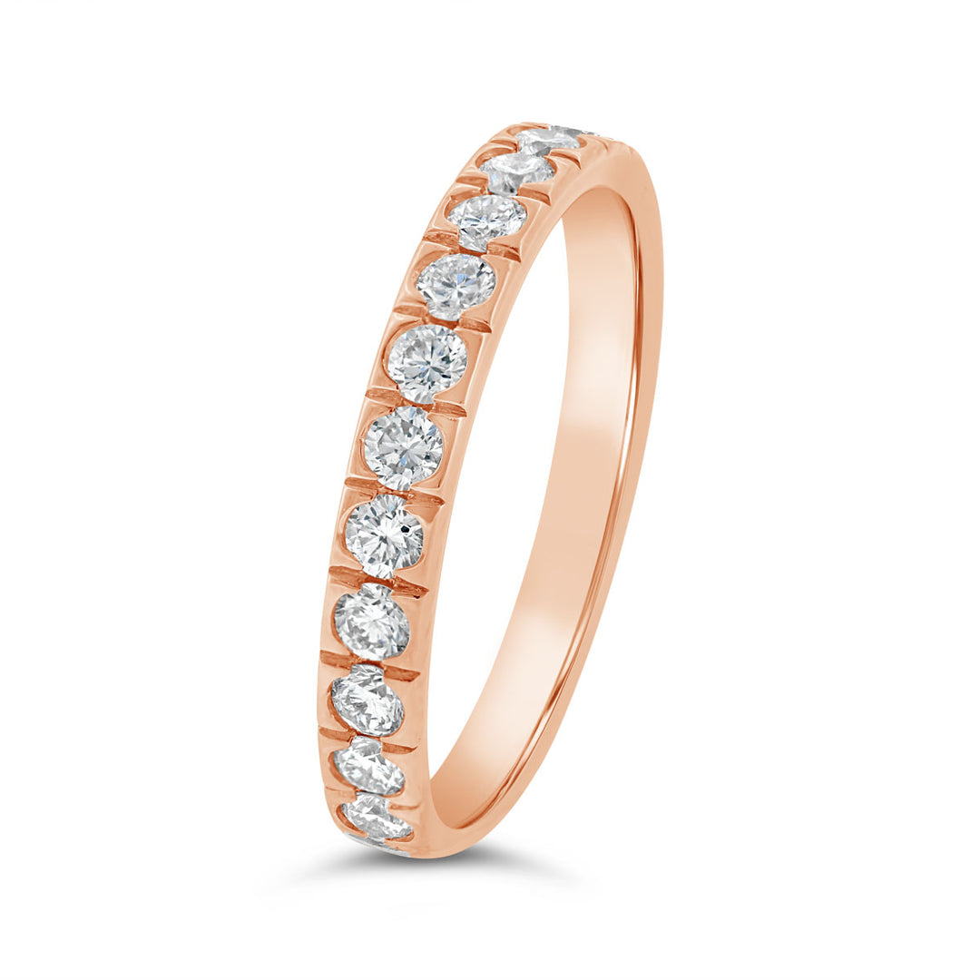 Half Way Set Diamond Wedding Band