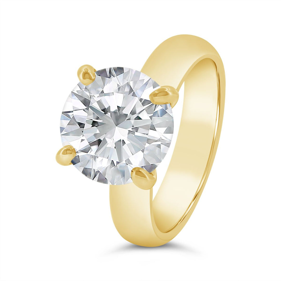 4.10mm Wide Dome Solitaire Engagement Ring - YJC7121R-RD
