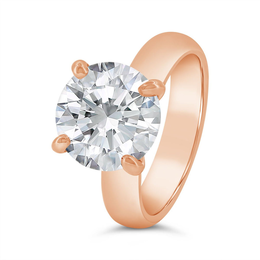 4.10mm Wide Dome Solitaire Engagement Ring - YJC7121R-RD