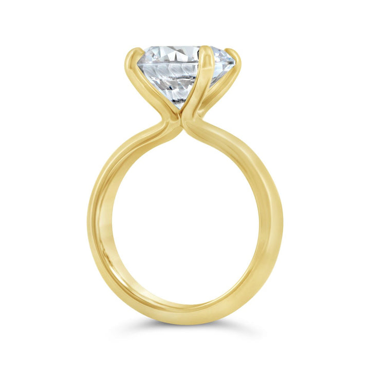 4.10mm Wide Dome Solitaire Engagement Ring - YJC7121R-RD