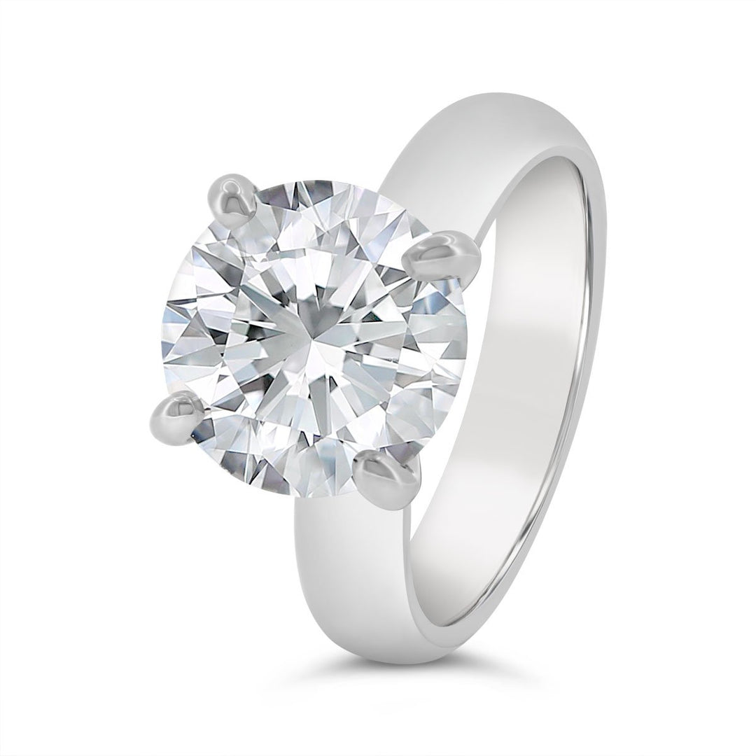 4.10mm Wide Dome Solitaire Engagement Ring - YJC7121R-RD