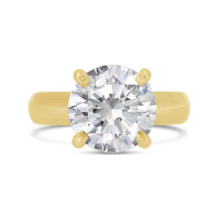 4.10mm Wide Dome Solitaire Engagement Ring - YJC7121R-RD
