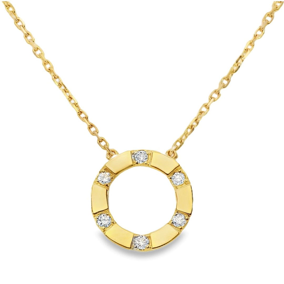 Diamond Circle Necklace - ADN28989 - The Diamond Guys