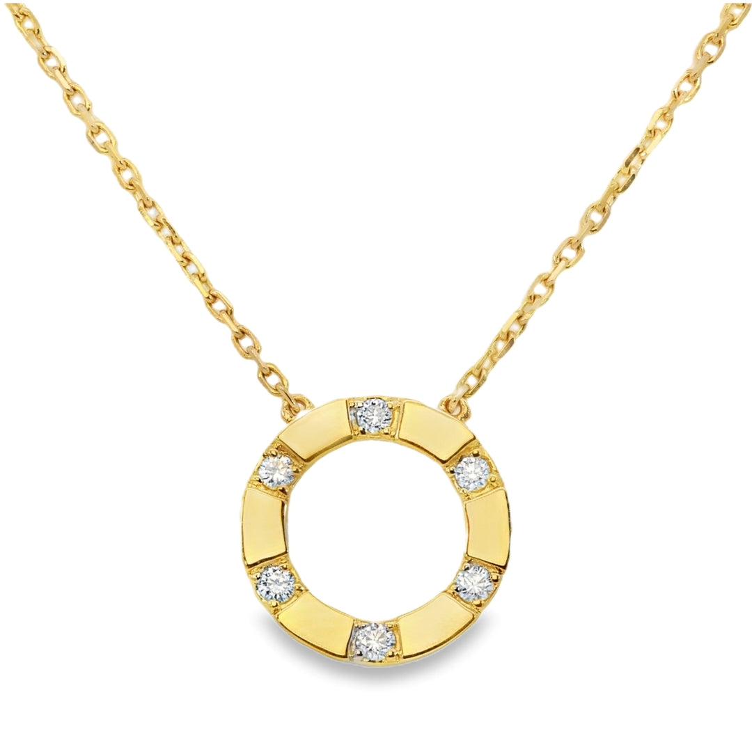 Diamond Circle Necklace - ADN28989