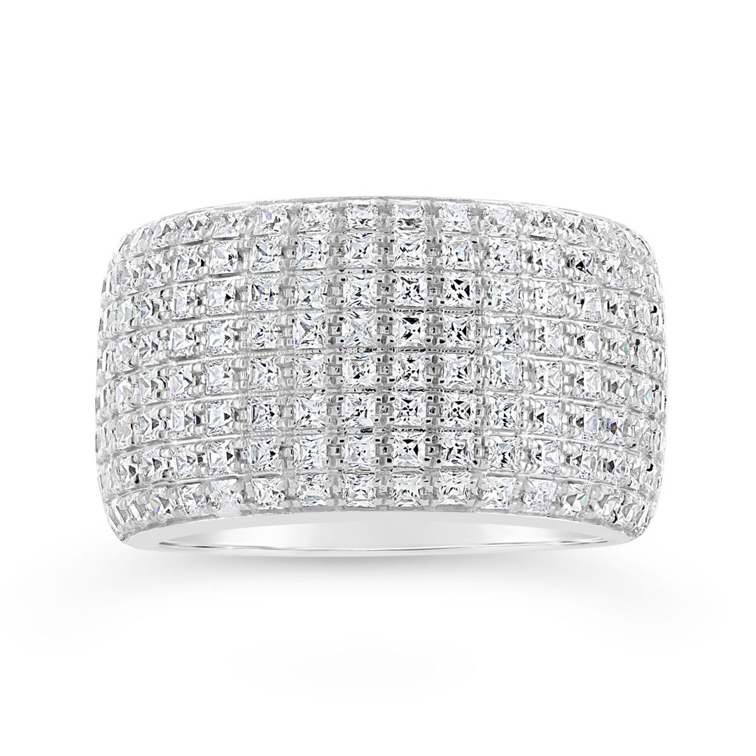 Wide Pave Diamond Band - YJM0064R - The Diamond Guys