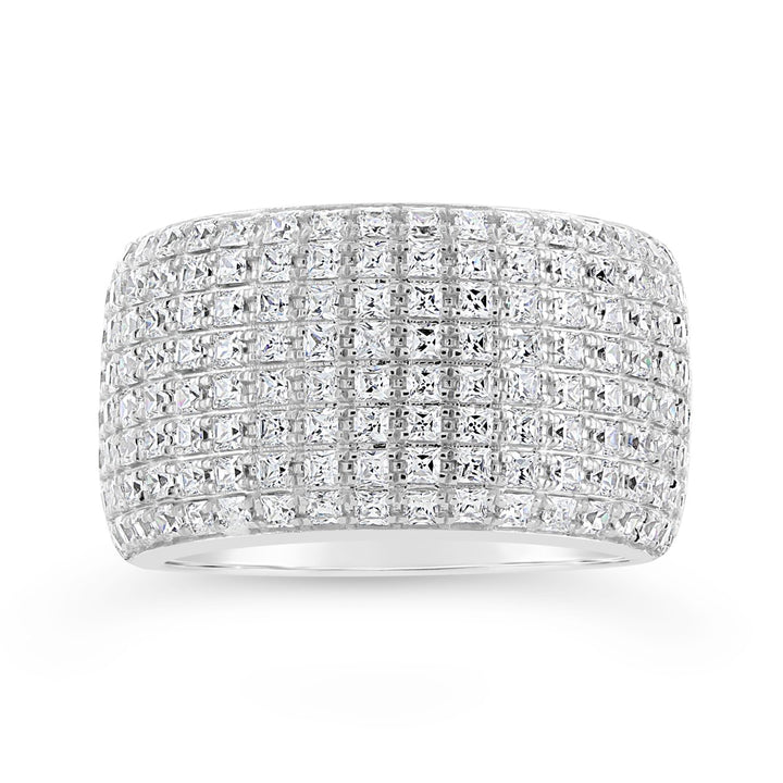 Wide Pave Diamond Band - YJM0064R - The Diamond Guys