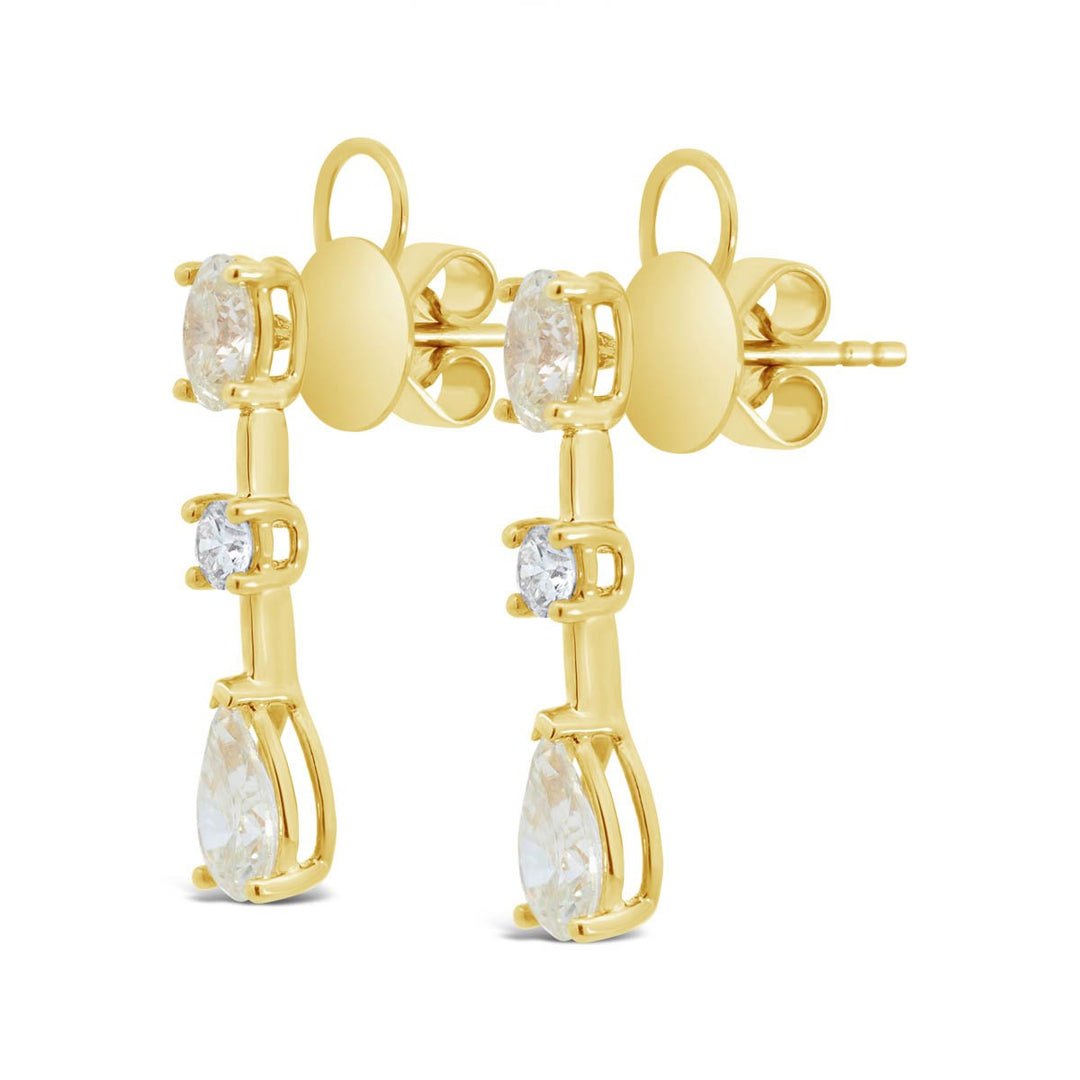 Yellow Diamond Multi-Shape Drop Earrings - AE4465