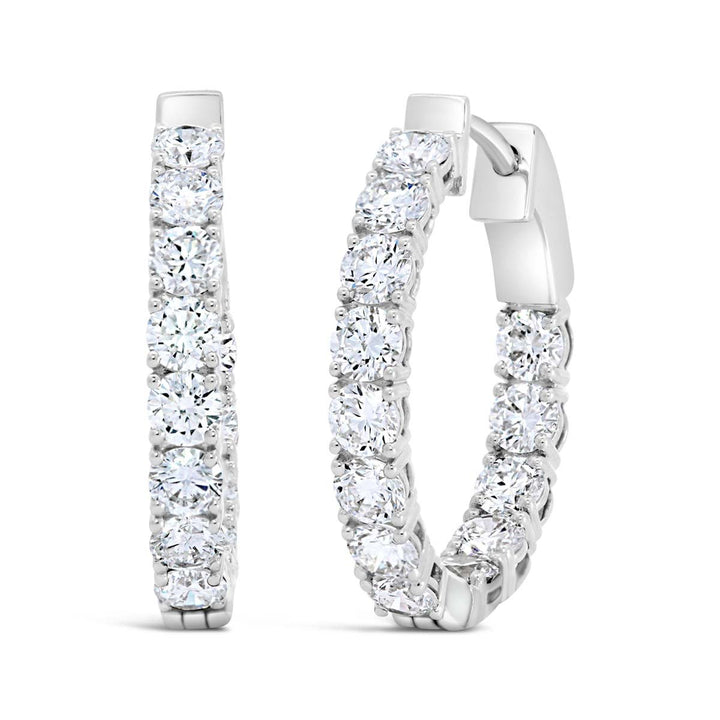 Lab Grown Diamond Hoop Earrings - AV-1048ER