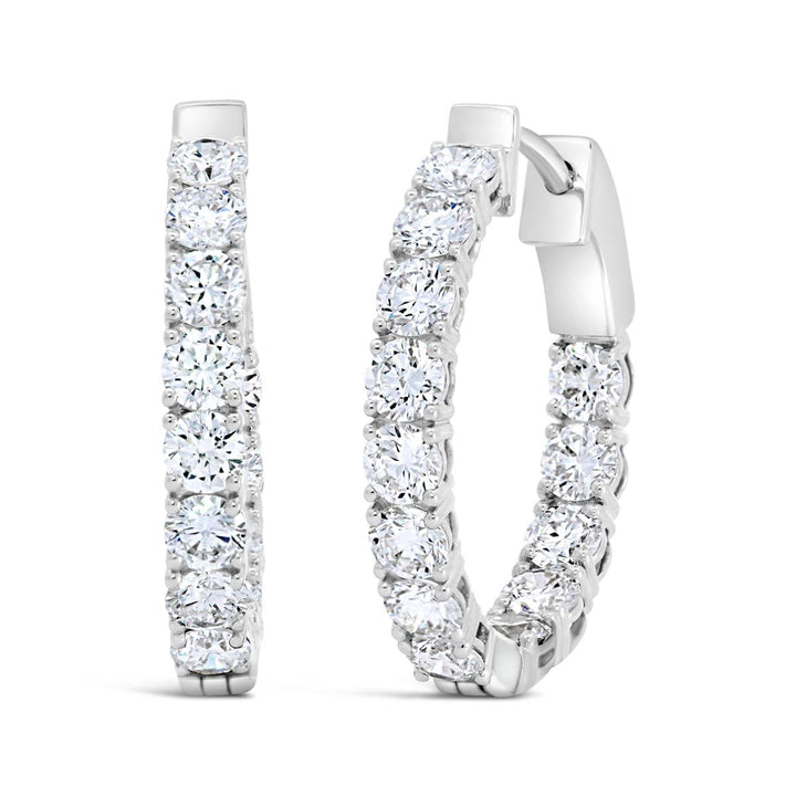 Lab Grown Diamond Hoop Earrings - AV-1048ER