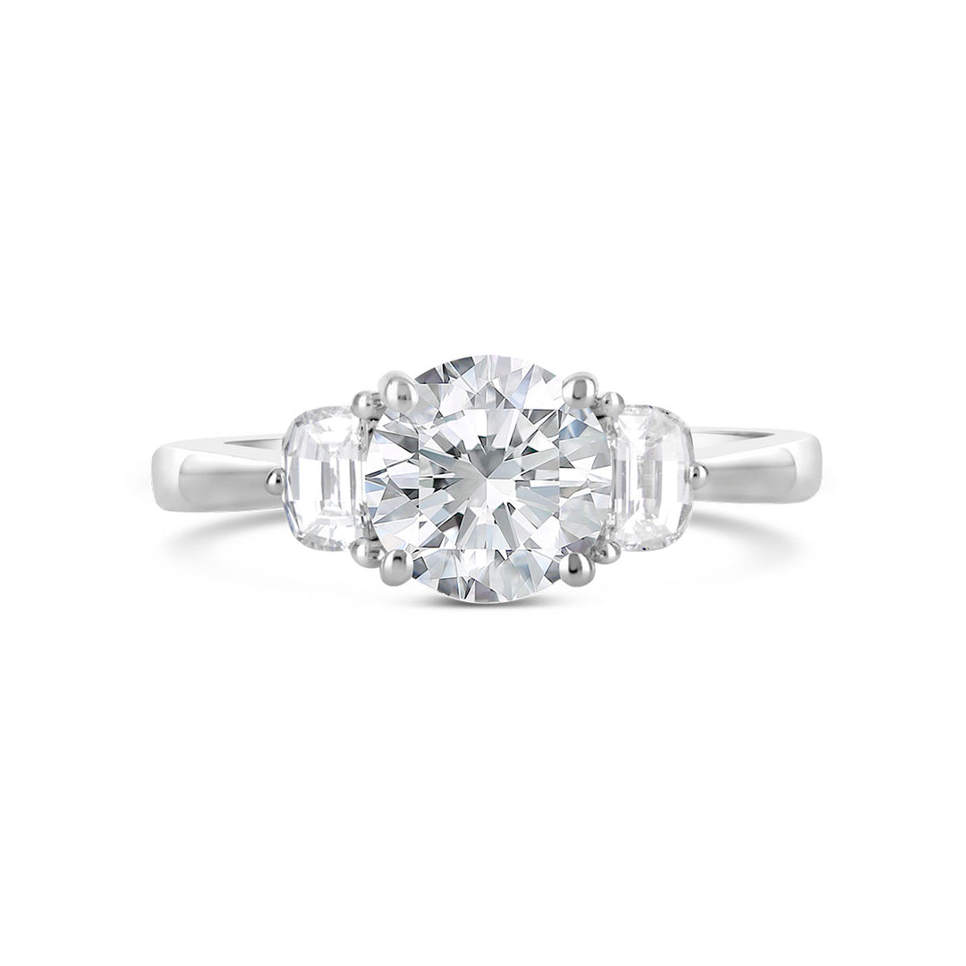 Three Stone Diamond Engagement Ring