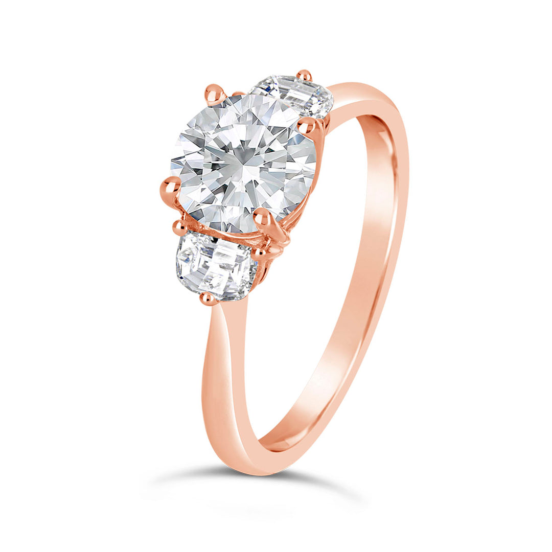 Three Stone Diamond Engagement Ring