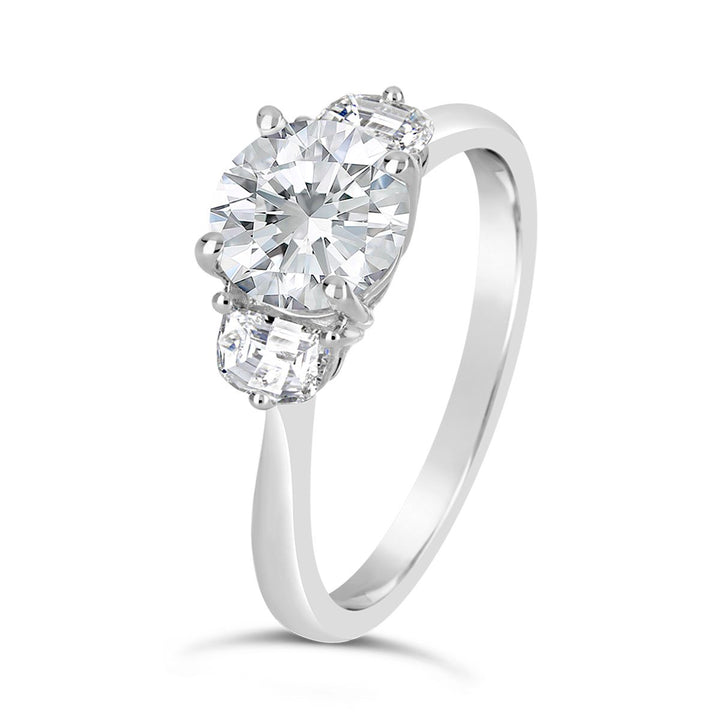 Three Stone Diamond Engagement Ring