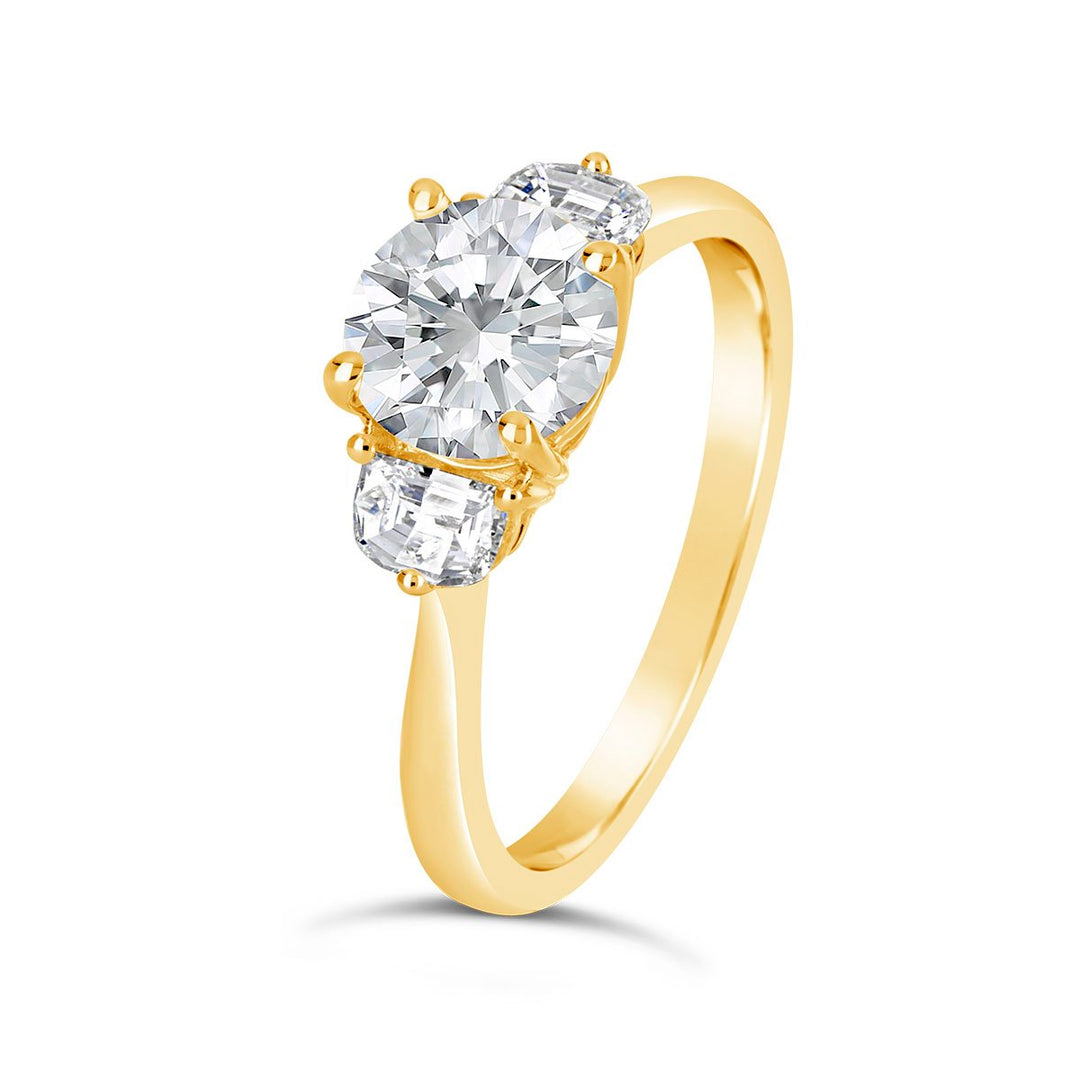 Three Stone Diamond Engagement Ring