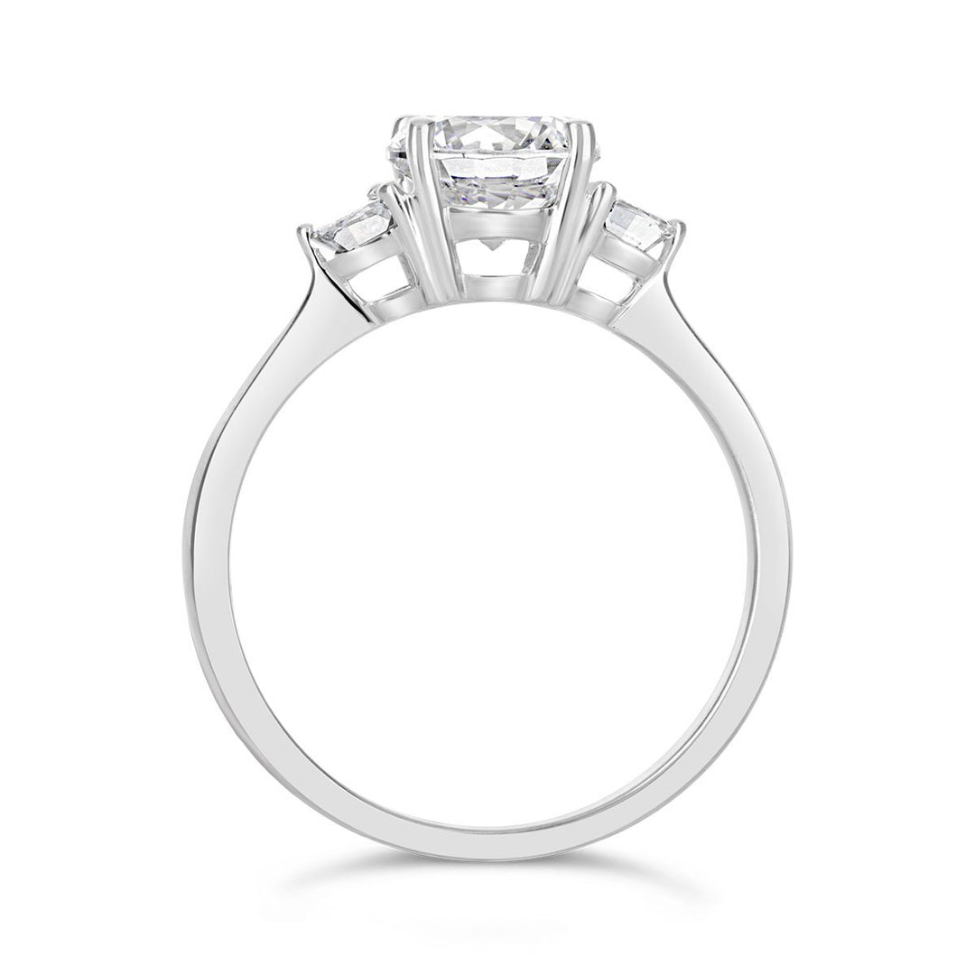 Three Stone Diamond Engagement Ring