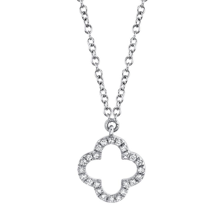 Shy Creation Diamond Clover Necklace - The Diamond Guys
