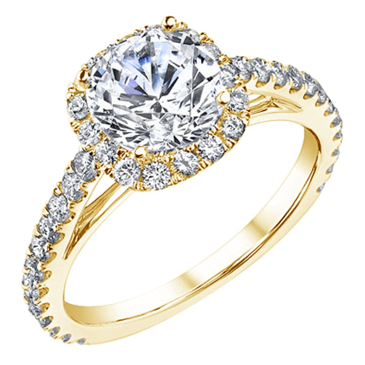 Diamond Halo Engagement Ring Setting - The Diamond Guys