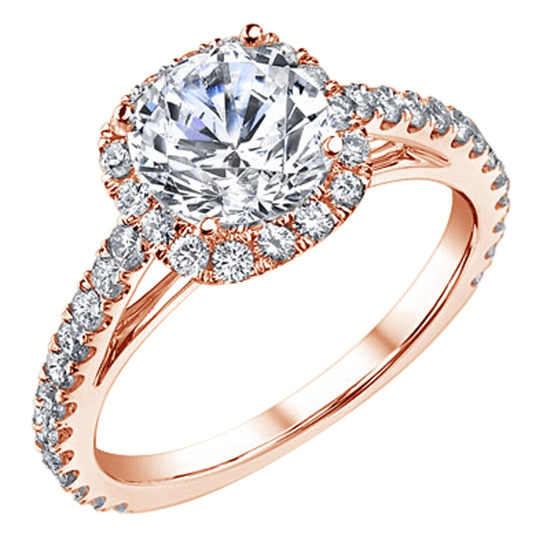 Diamond Halo Engagement Ring Setting - The Diamond Guys