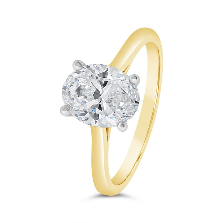 Two Tone Solitaire Engagement Ring - N0508SMA