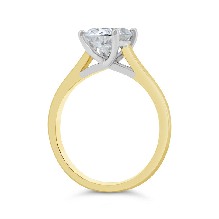 Two Tone Solitaire Engagement Ring - N0508SMA