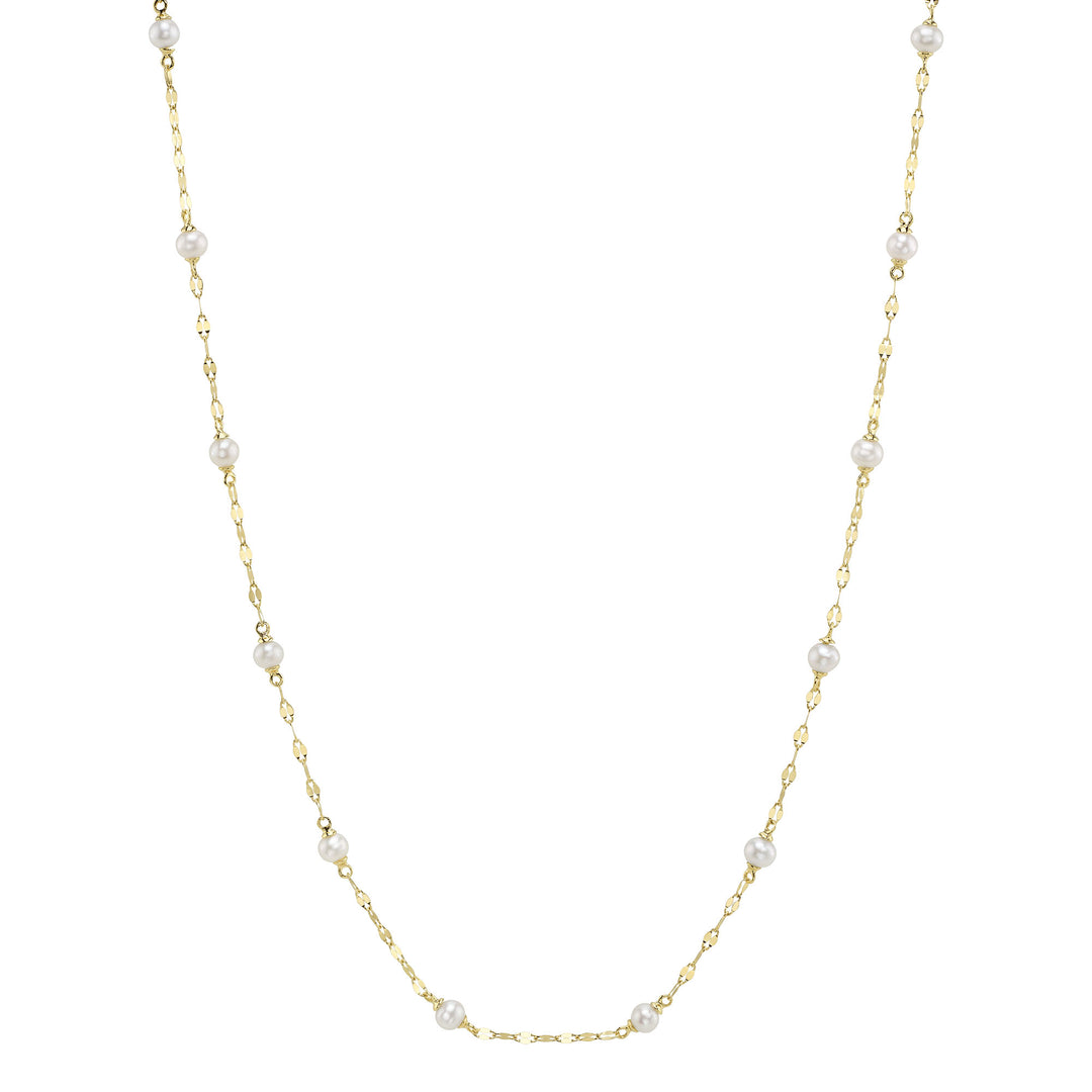 Cultured Pearls By The Yard Sparkle Chain Necklace