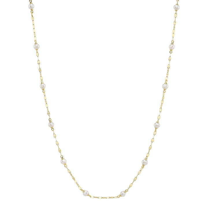 Cultured Pearls By The Yard Sparkle Chain Necklace