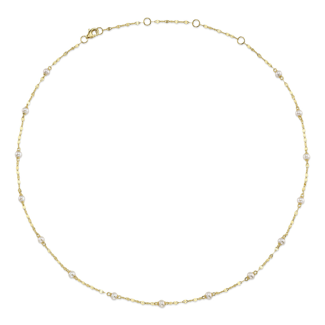 Cultured Pearls By The Yard Sparkle Chain Necklace